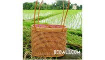 hand woven net straw grass ethnic handbag bali handmade
